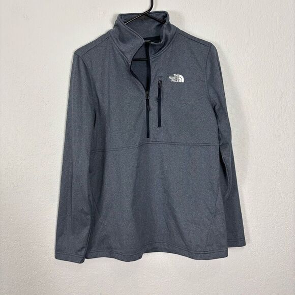 The North Face Heathered Blue Half Zip Fleece Lining Pullover Jacket - Picture 1 of 7